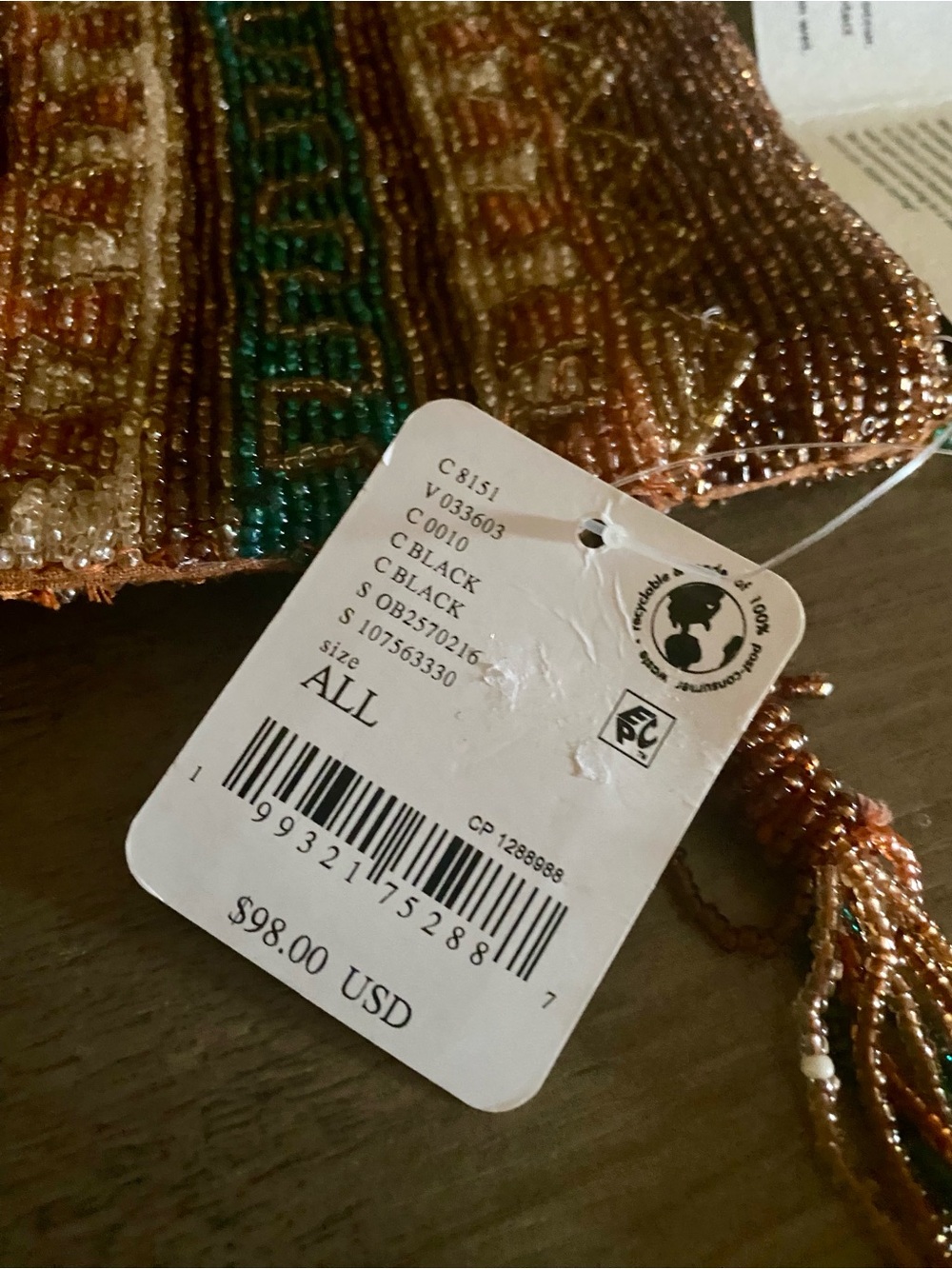 Free People Beaded Tassel Pouch NWT OS - Picture 16 of 16